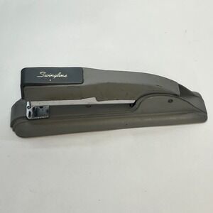 Vintage Swingline 27 Stapler Gray Metal Art Deco Mid Century Modern Made in USA